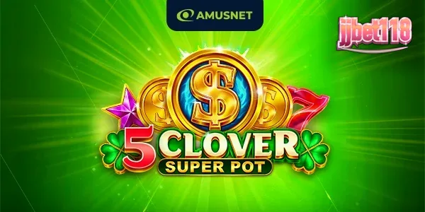 Tampilan visual mesin slot Clover Super Pot dengan simbol keberuntungan dan elemen klasik.